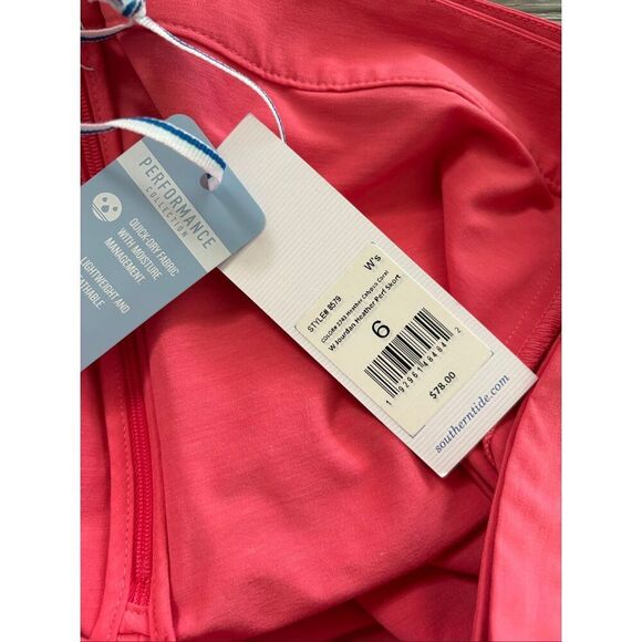 NWT Southern Tide Jourdan Performance Short In Heather Calypso Coral Size 6 - Picture 8 of 8